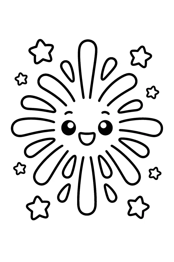 Smiling Firework Burst