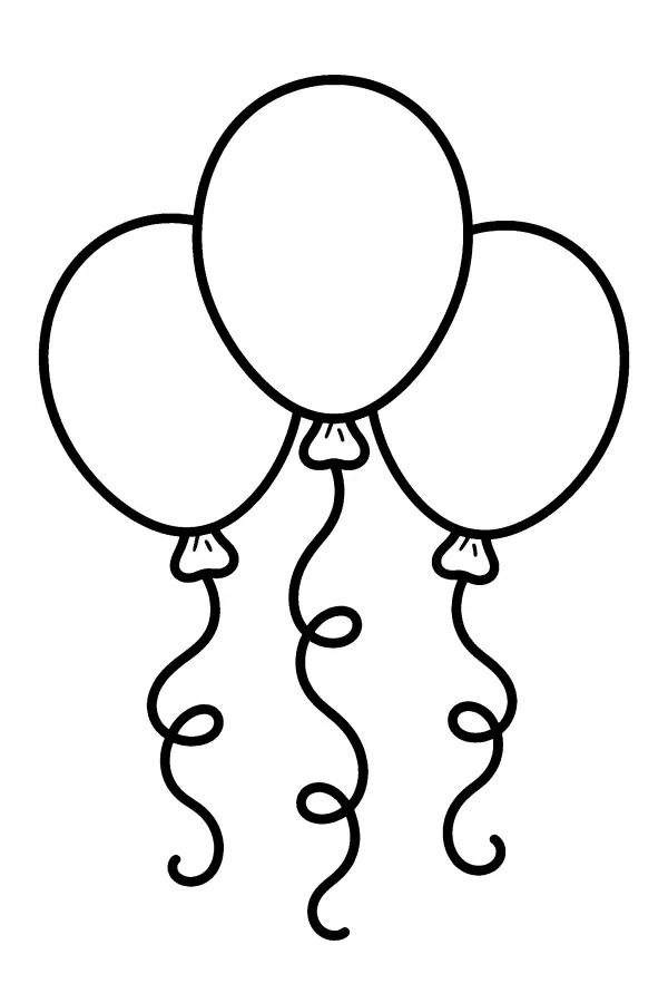 Three Floating Balloons