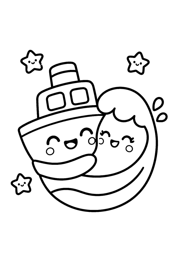 Boat Hugging Wave