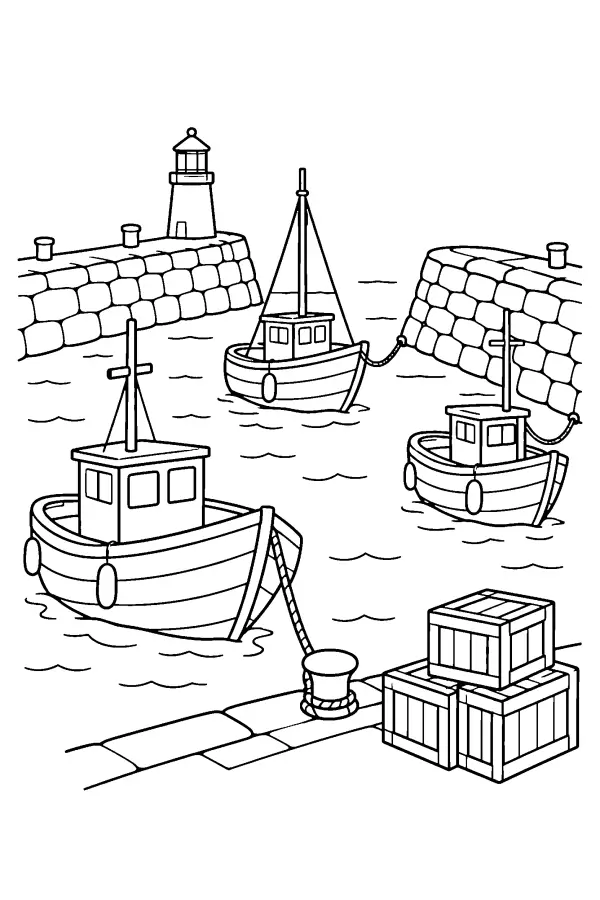 Harbor With Lighthouse
