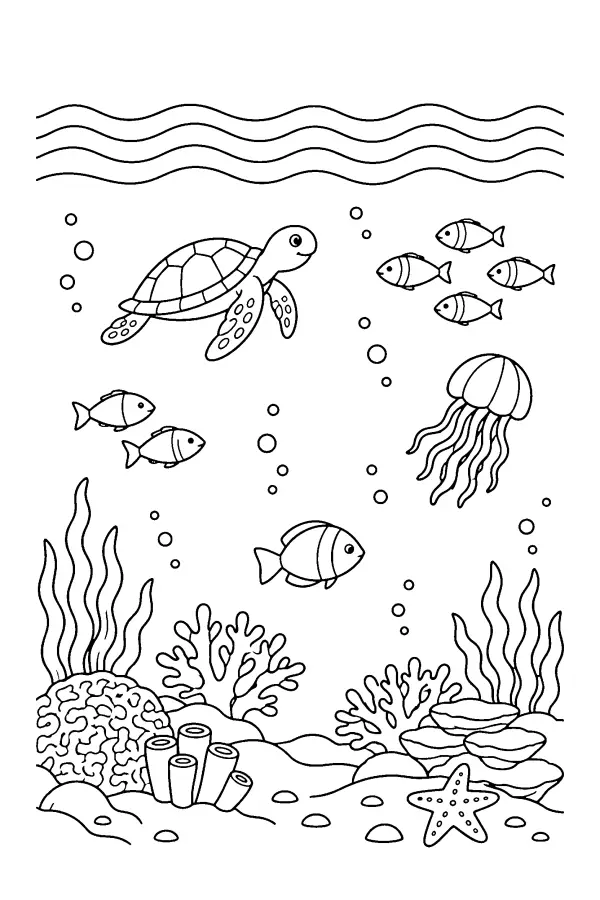 Layered Sea Life
