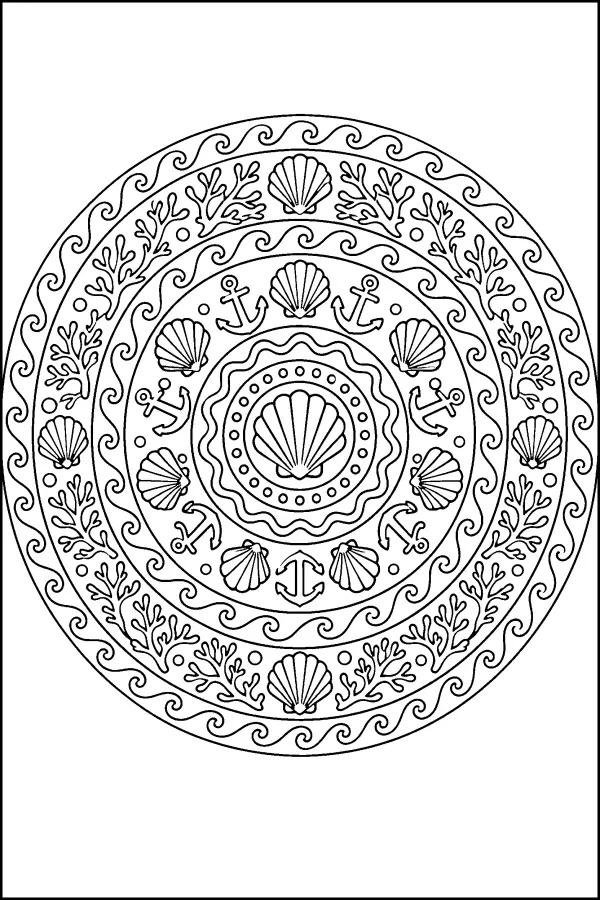 Ocean Motif Mandala