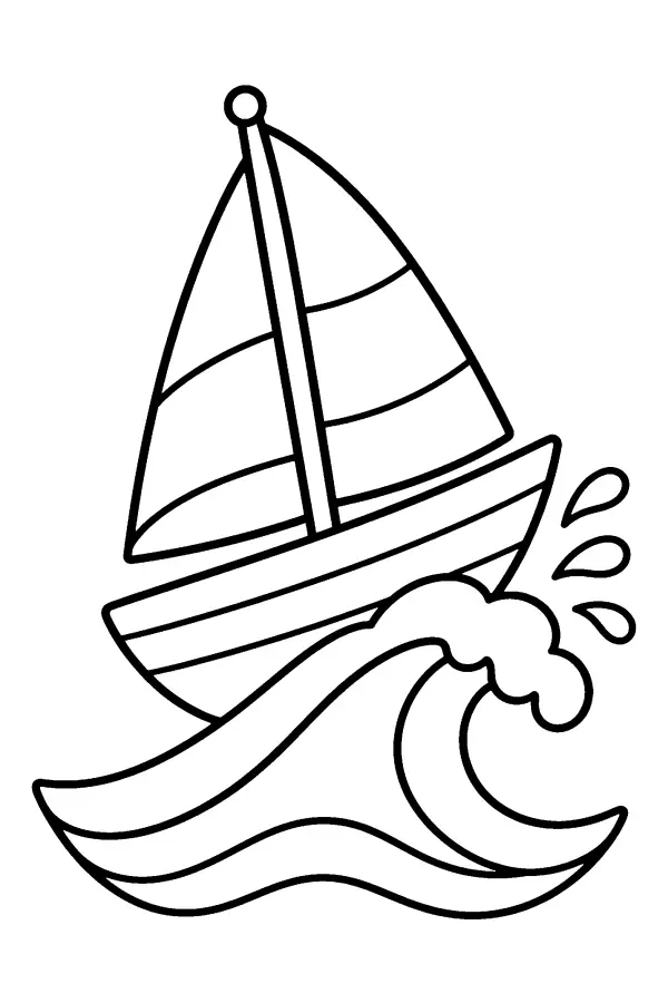 Sailboat On Wave
