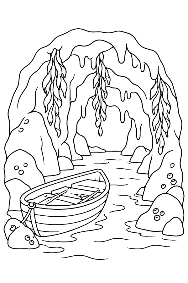 Sea Cave Rowboat