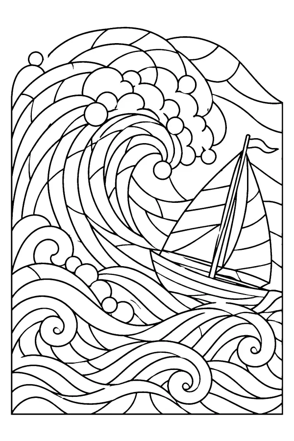Stained Glass Wave
