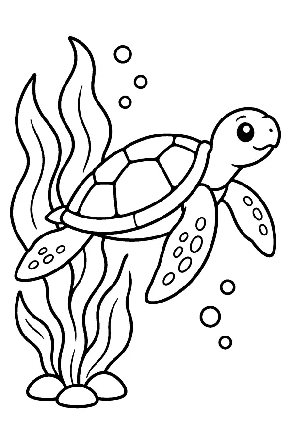 Turtle Past Kelp