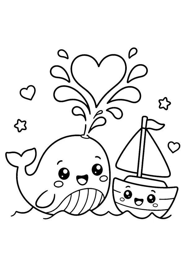 Whale And Sailboat