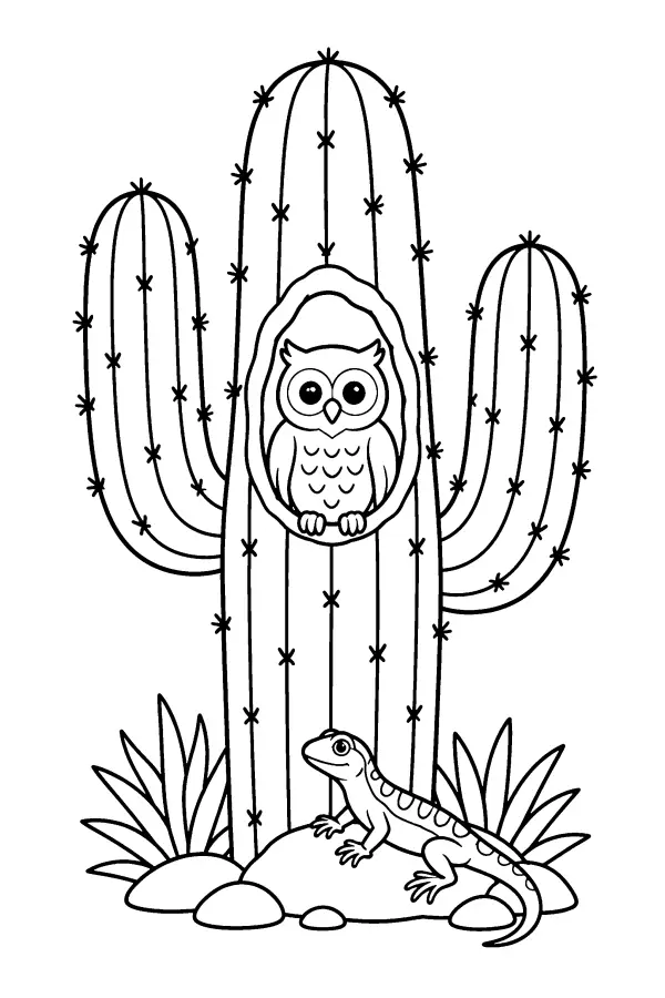 Desert Cactus Owl
