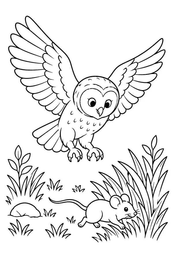 Owl And Mouse Chase