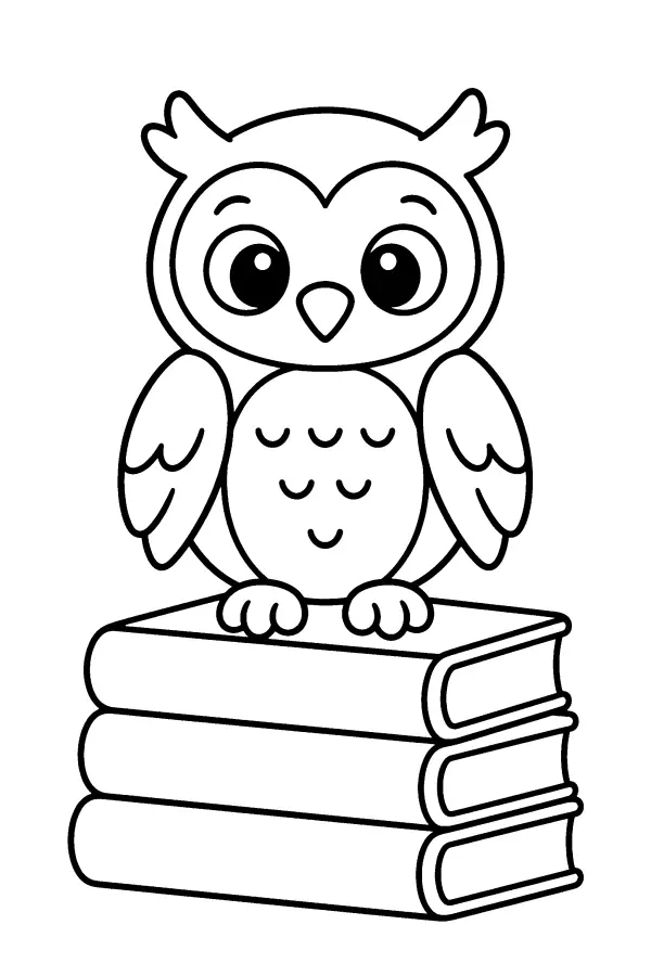 Owl on Books