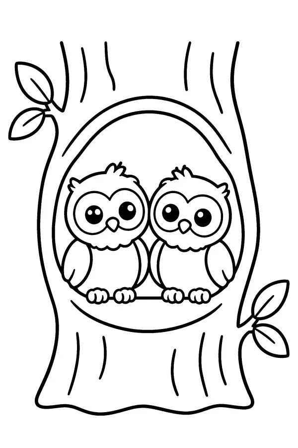 Owlets In Hollow