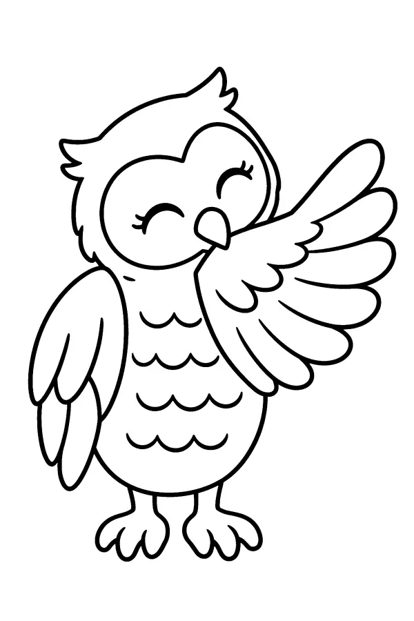 Preening Owl