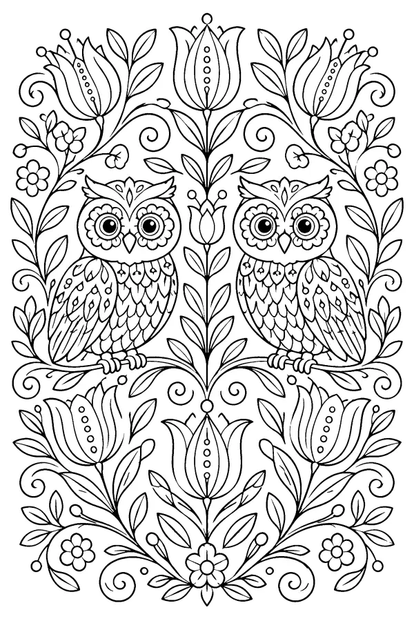 Symmetrical Owl Tulips