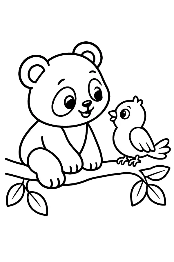 Panda And Bird