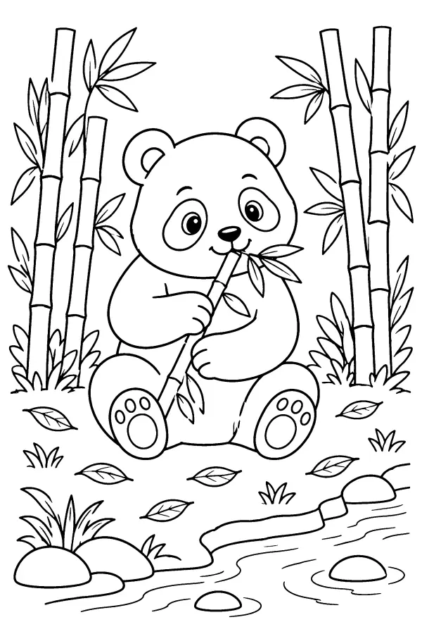 Panda by the Stream