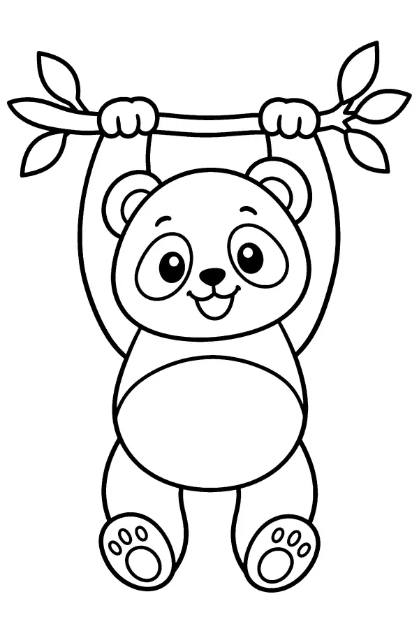 Panda Hanging High