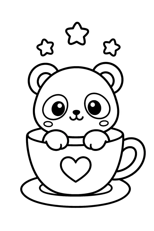 Panda Teacup Stars