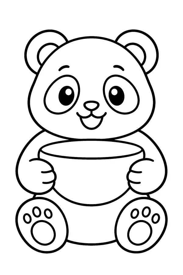 Panda With Bowl