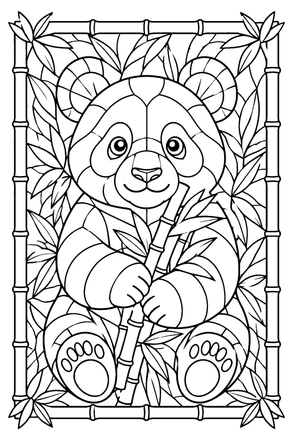 Stained Glass Panda