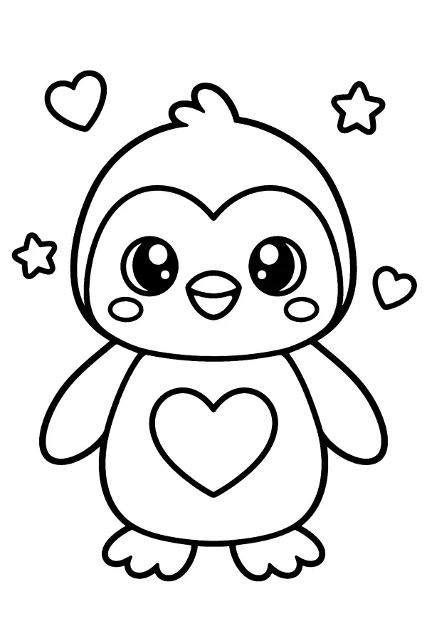 Heart Chest Penguin