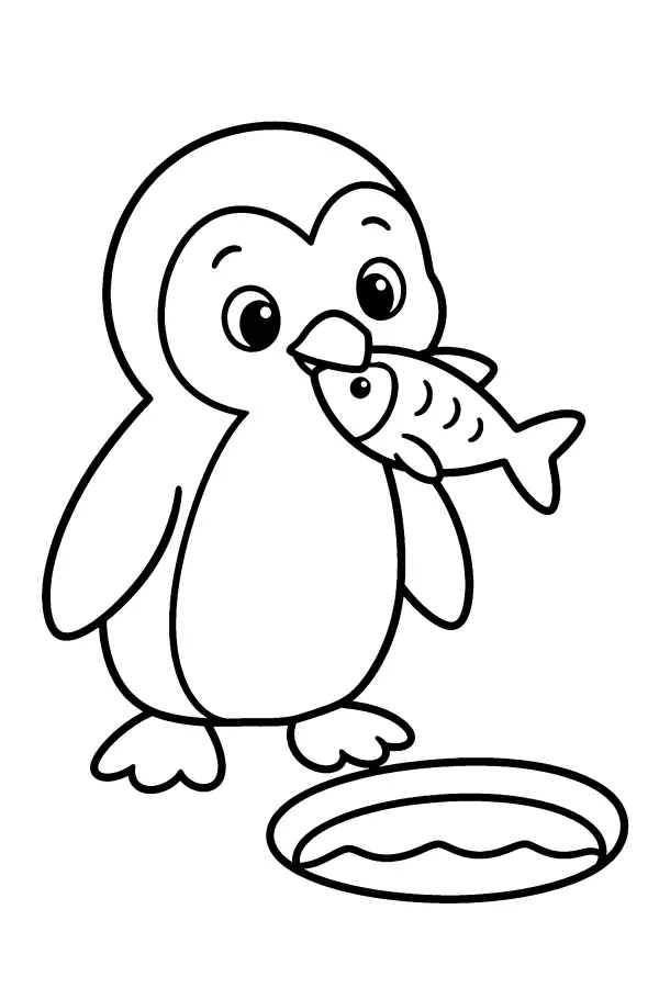 Penguin And Fish