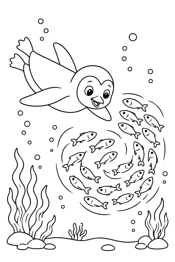Penguin Fish Chase
