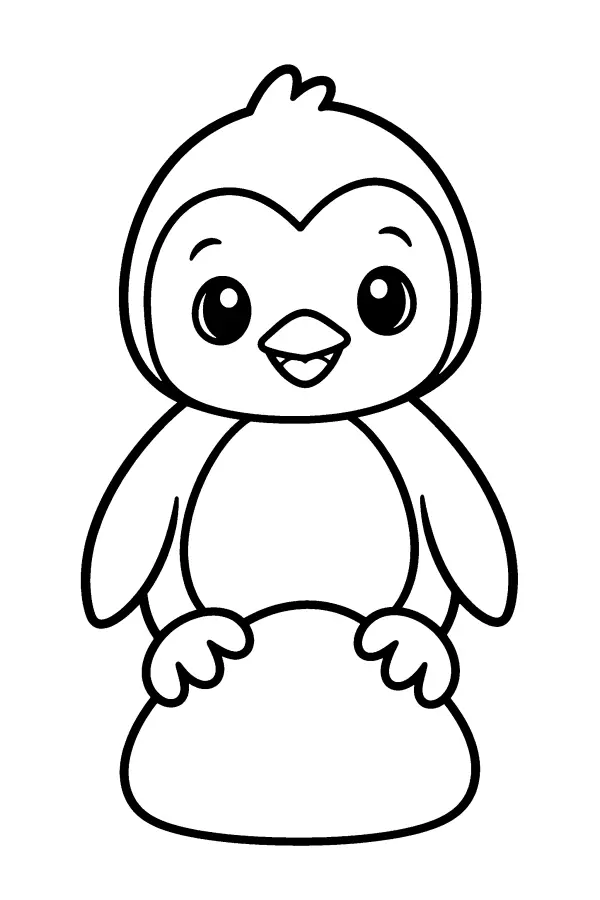 Penguin On A Rock