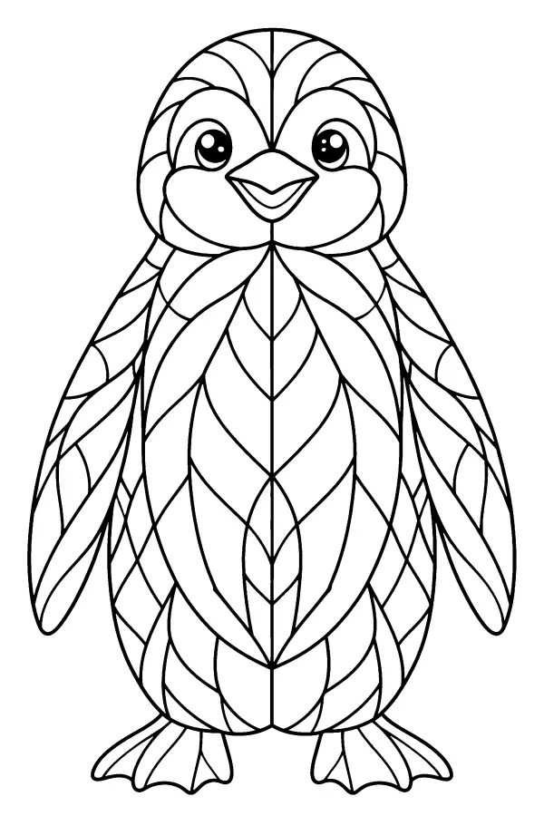 Stained Glass Penguin