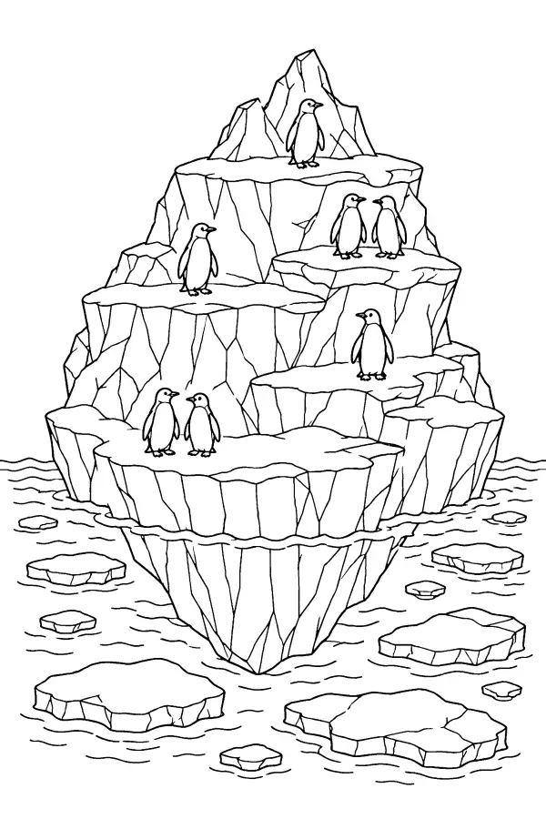 Tiered Iceberg Penguins