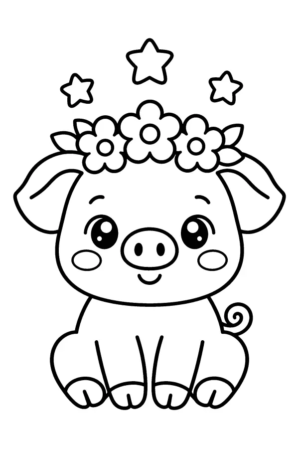 Flower Crown Pig