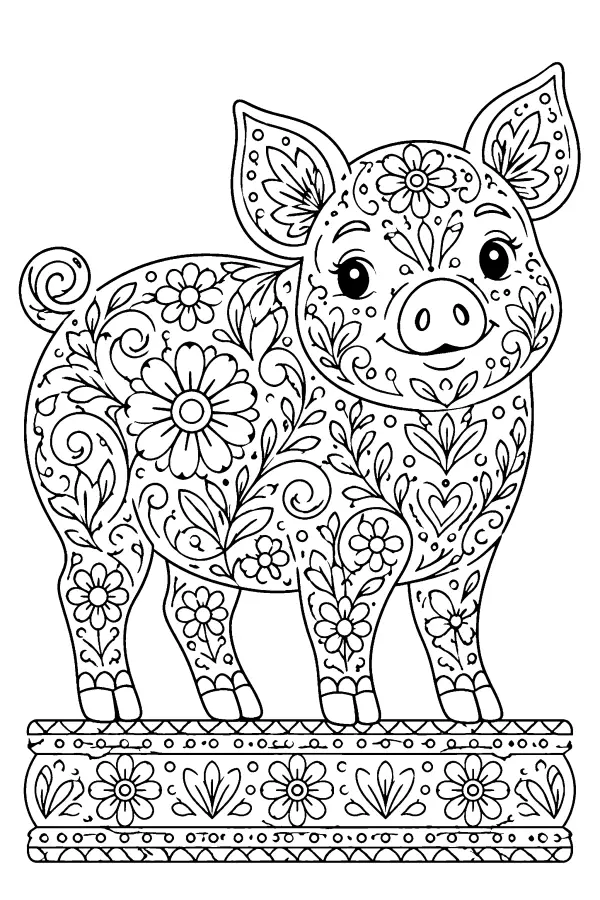 Folk Art Pig