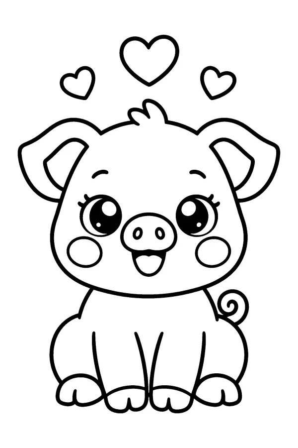 Heart-Topped Piglet