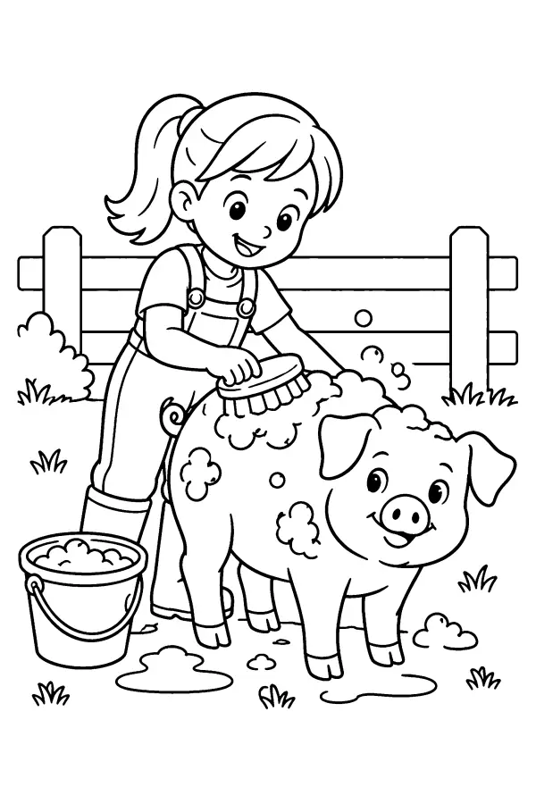 Pig Bath Time