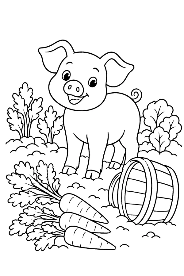 Pig In Garden