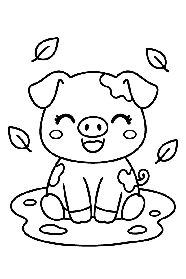 Pig in Puddle