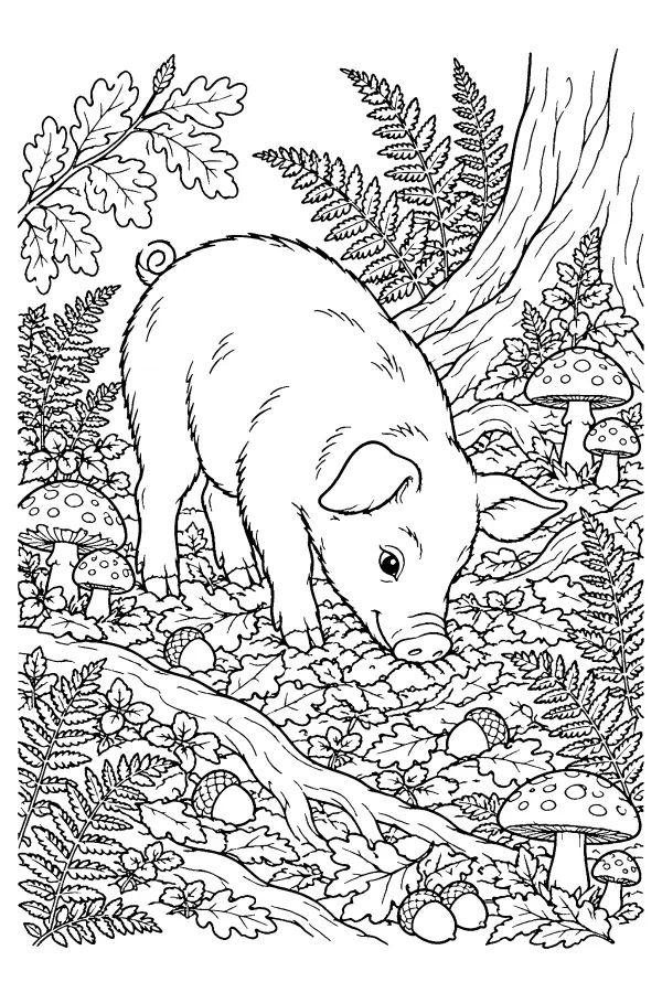 Pig In Woodland