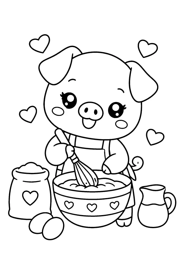 Piglet Baker Hearts