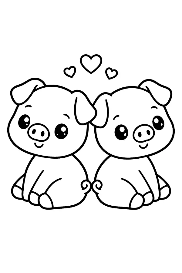 Piglet Heart Pair