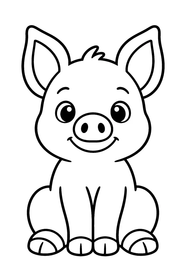 Seated Piglet