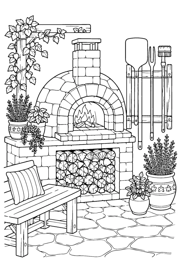 Brick Oven Herb Patio