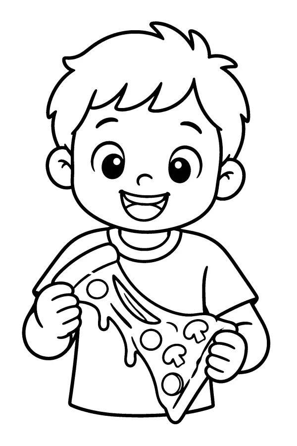 Child Holding Pizza