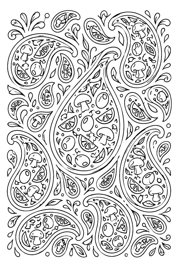Paisley Pizza Pattern