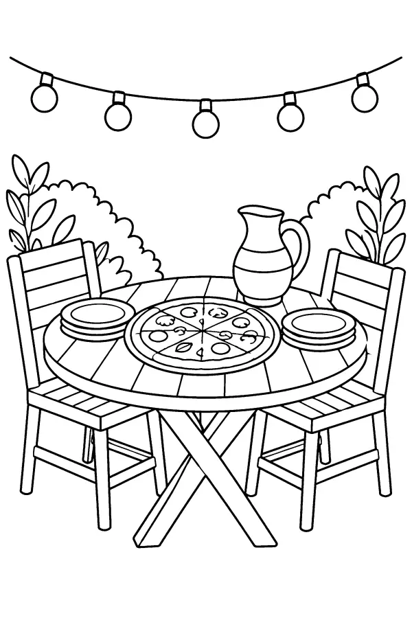 Patio Pizza Table