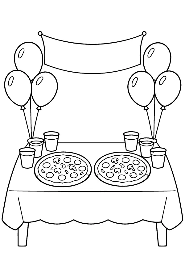 Pizza Party Table