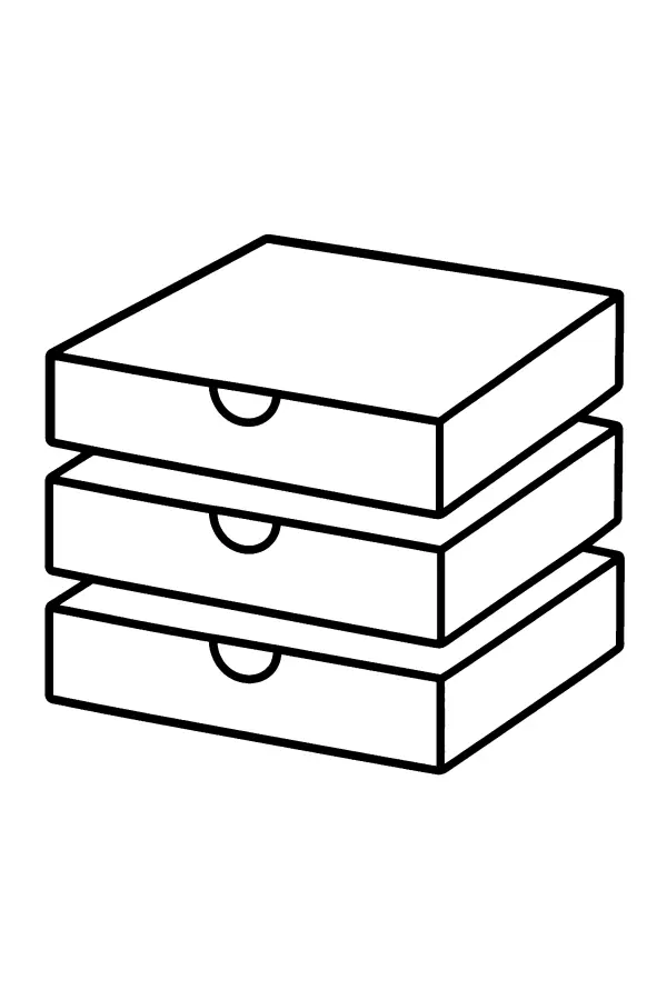 Stacked Pizza Boxes