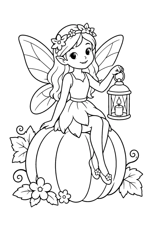 Fairy on a Pumpkin