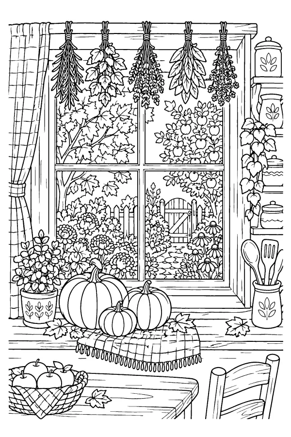 Kitchen Window Pumpkins