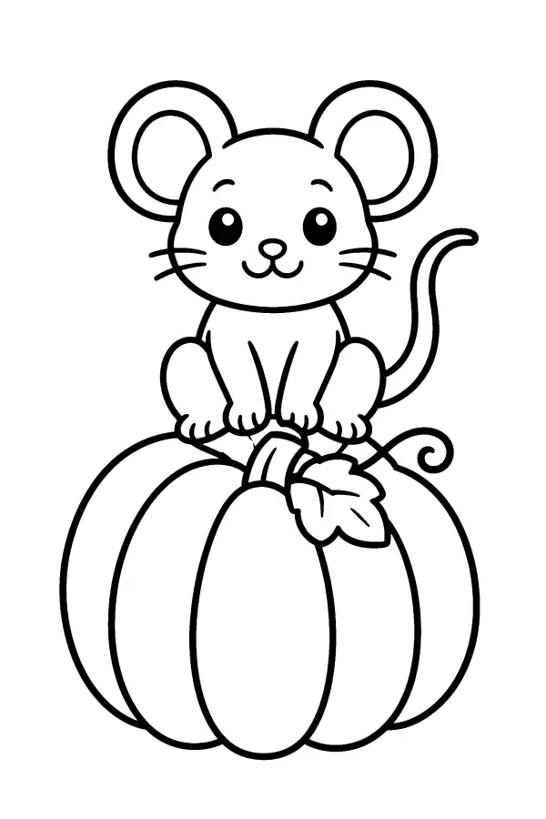Mouse on a Pumpkin