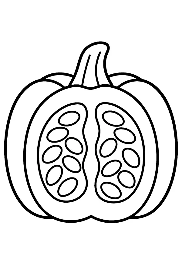 Pumpkin Cut in Half