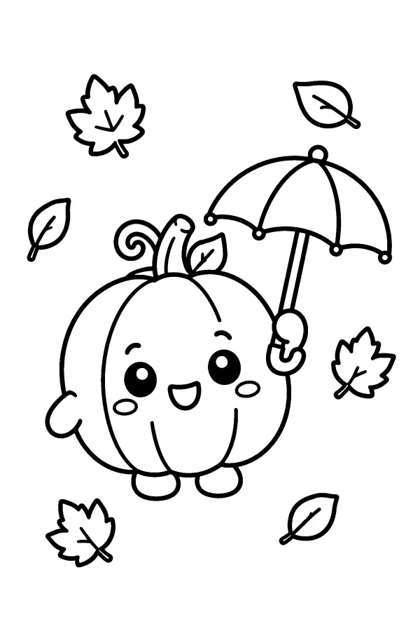 Pumpkin With an Umbrella